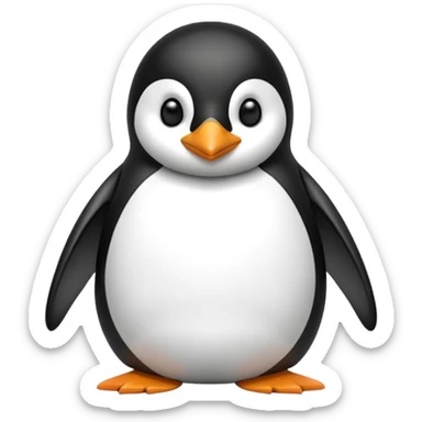 A penguin sunbathing  sticker