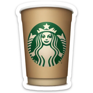 brown Christmas Starbucks drink sticker