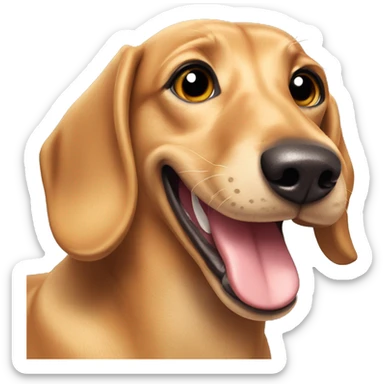 Dashund dog smiles  sticker