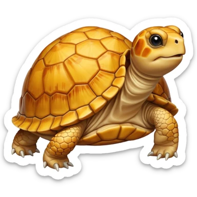 A young yellow tortoise sticker