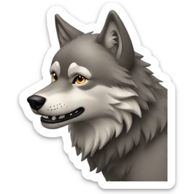 wolf lets goo sticker