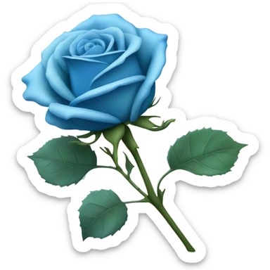 Blue rose sticker