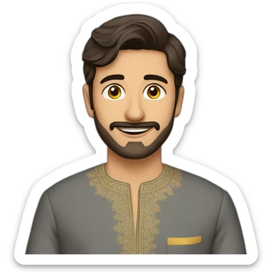 Handsome man in shalwar kameez sticker