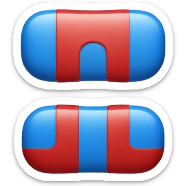 Blue V and red V stacked on top of one another sticker