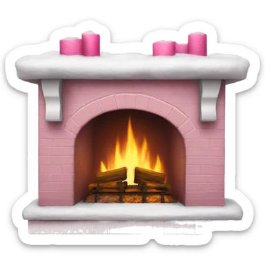 Winter Pink FirePlace sticker