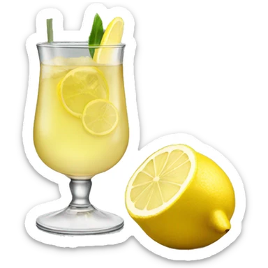 Label for ginger,lemon and whiskey cocktail  sticker