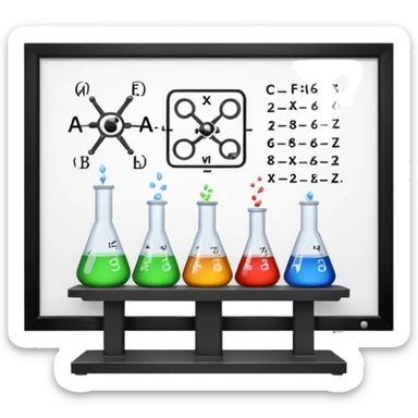 science lab  formula on board sticker