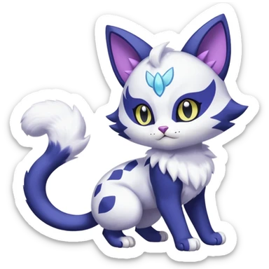 Gatomon-Liepard-Meowstic-Meicoomon-hybrid-fusion, full body sticker