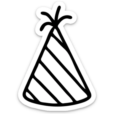 celebration party hat sticker
