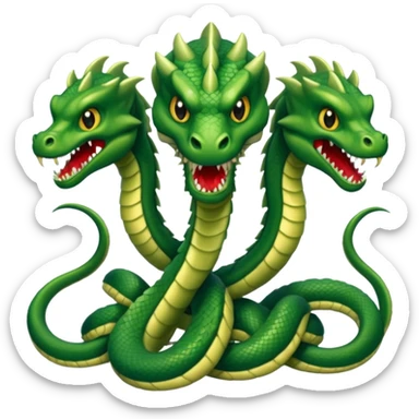 Three-headed hydra – Green scales, snarling





 sticker