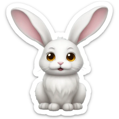 Bunny with wings and antlers sticker