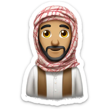 An Arab man wearing a shemagh sticker