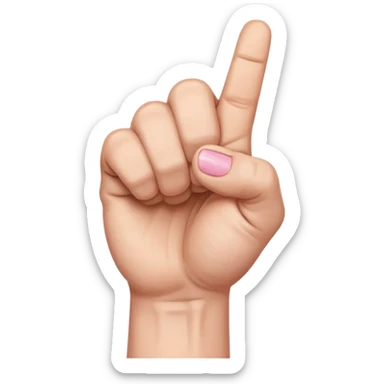 Closed fist with pinky finger sticking up sticker