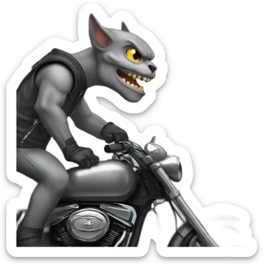gargoyle biker with helmet sticker