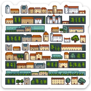 Poitiers cityscape or landmark, France sticker