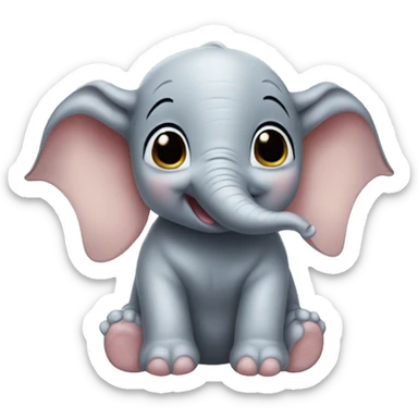 Baby dumbo sticker