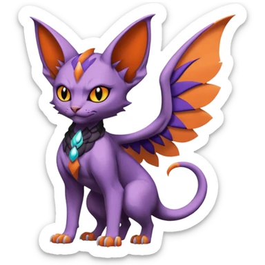 Noivern-Sphynx-Noibat-Torracat-Litten-fusion sticker
