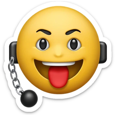 Bdsm Emoji ball gag sticker