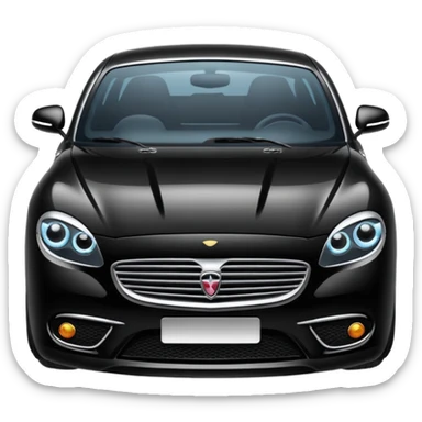 Fancy black car sticker