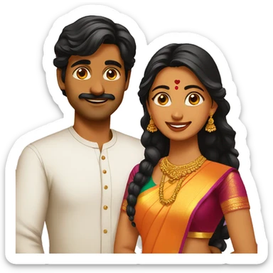 South Indian couples sticker