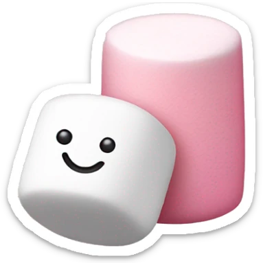 pink and white marshmallows sticker