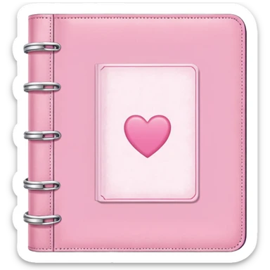 pink diary, coquette, loveshackfancy style, ring binder, no leather  sticker