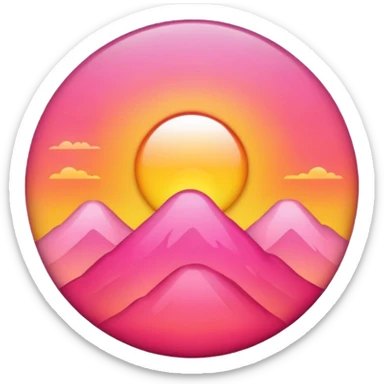 Sunrise pink yellow orange light red  sticker