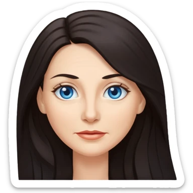 Mature woman with long dark hair sticker