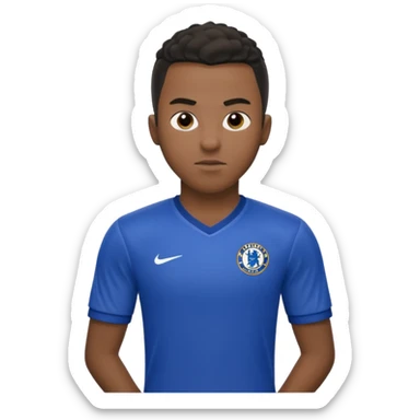 Black Chelsea FC Soccer player scoring a goal sticker