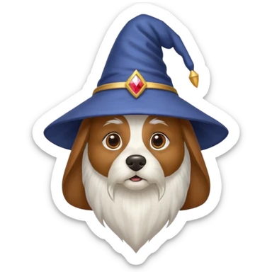 Wizard dog sticker