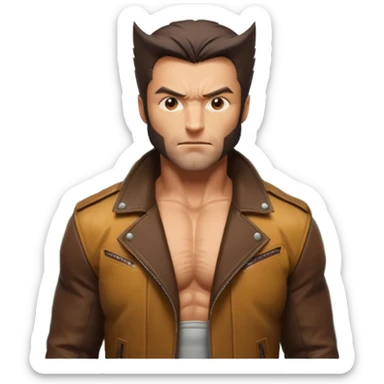 Wolverine in forest  sticker