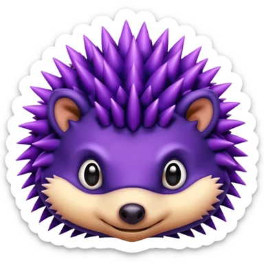 Freaky purple hedghog sticker