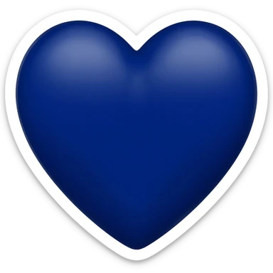 Navy blue heart sticker