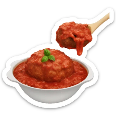 Meatball red meat sauce sticker