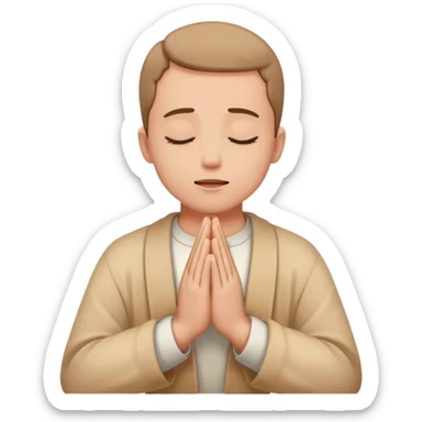 Person praying and talking to God, spiritual connection sticker