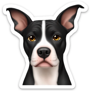 Pitbull lab mix pitbull ears  sticker
