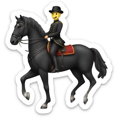 Schwarzer Dressur Sattel  sticker