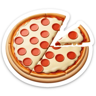 Pizza, french fries ice cream mixed together pizza pizza sticker
