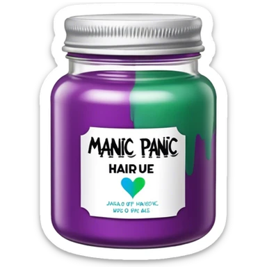 jar of manic panic hair dye sticker