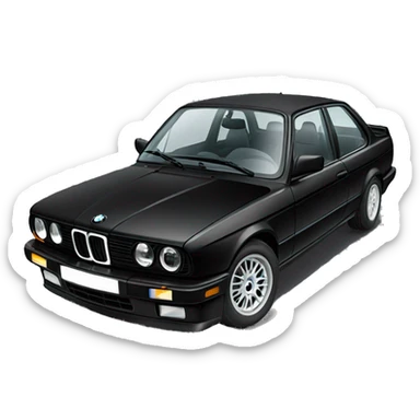 black bmw e30 sticker
