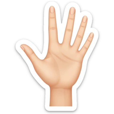 a what  hand with three fingers up sticker