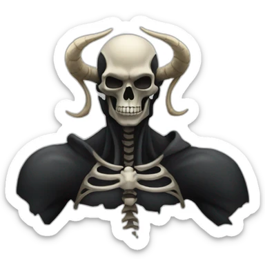 Black sweat whith skeleton capricorn sticker