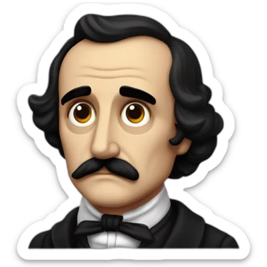 Edgar Alan Poe soñando sticker