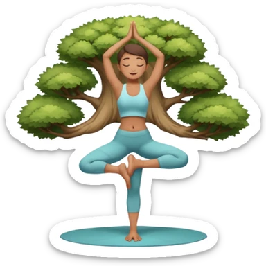 Yogi in tree pose sticker