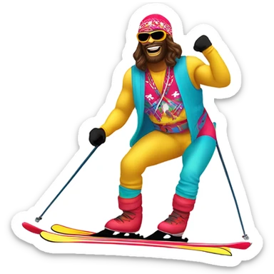 Macho man randy savage skiing sticker