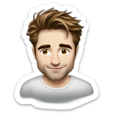 robert-pattinson cartoon wearing tee sticker