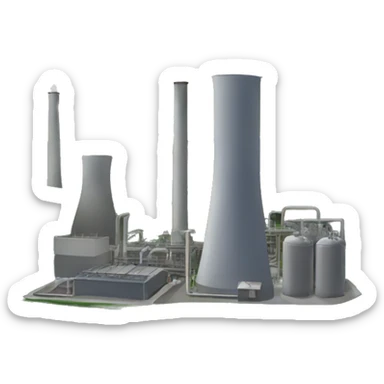 gas power plant sticker