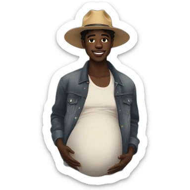 pregnant Lil Nas x sticker