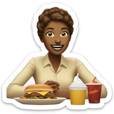 Lisa Barlow eating Wendy’s  sticker