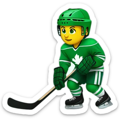 Hockey-green-love sticker